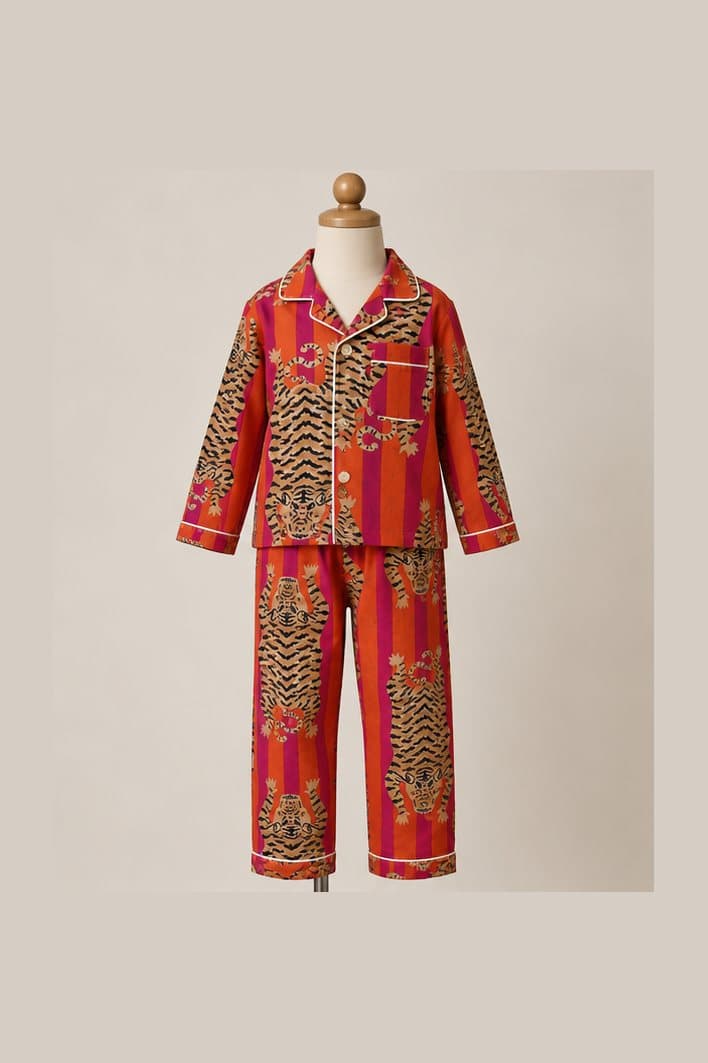 Kit Pyjama Set, Two-piece top and trousers