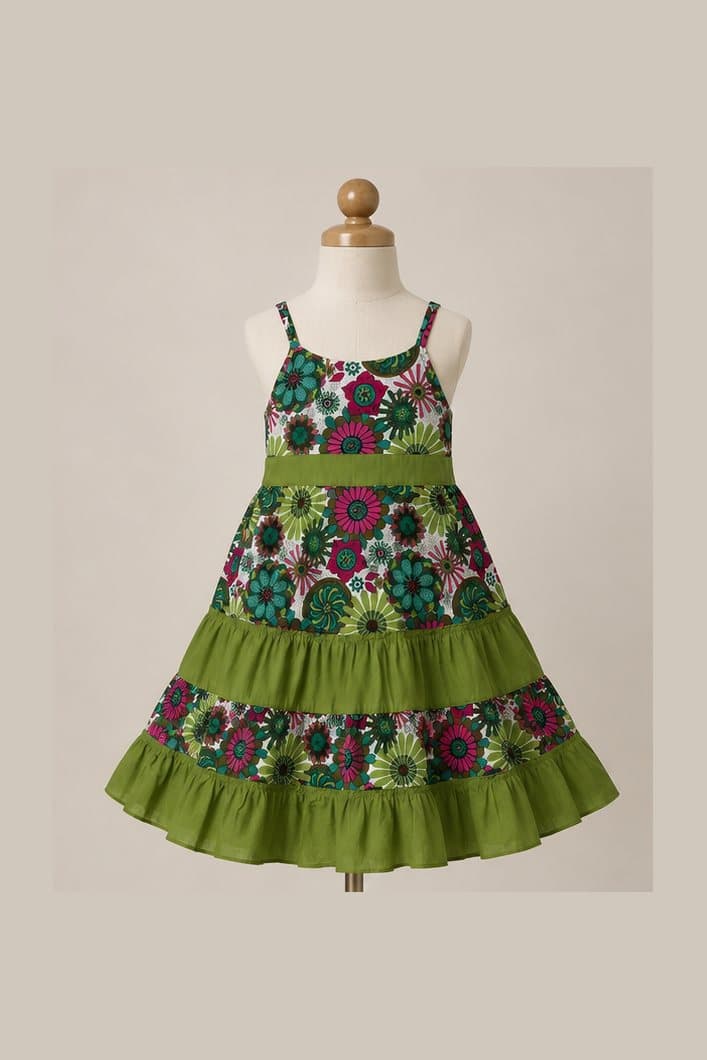 Olive Dress, Cotton summer dress